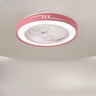 Simple Flush Mount Bladeless Ceiling Fan with Light Image - 4