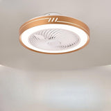 Simple Flush Mount Bladeless Ceiling Fan with Light Image - 9