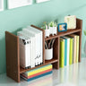 Simple Geometric Black Wood Desk Organizer Bookshelf Image - 13