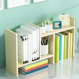 Simple Geometric Black Wood Desk Organizer Bookshelf Image - 15