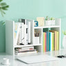 Simple Geometric Black Wood Desk Organizer Bookshelf Image - 3