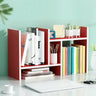 Simple Geometric Black Wood Desk Organizer Bookshelf Image - 5