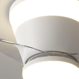 Simple Geometric Cone Clear Blade LED Ceiling Fan Light Image - 25