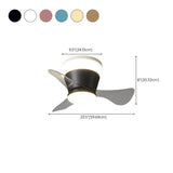 Simple Geometric Cone Clear Blade LED Ceiling Fan Light Image - 33