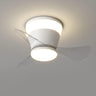 Simple Geometric Cone Clear Blade LED Ceiling Fan Light Image - 7