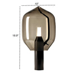 Simple Geometric Glass Shade Metal Bedside Table Lamp #size