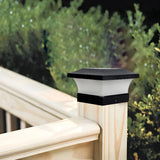 Simple Geometric Metal Outdoor Pillar Table Lamp Black Image - 1
