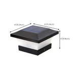 Simple Geometric Metal Outdoor Pillar Table Lamp Black #size