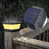 Simple Geometric Metal Outdoor Pillar Table Lamp Black Image - 4