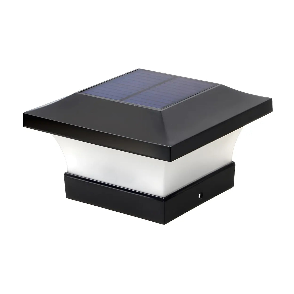 Simple Geometric Metal Outdoor Pillar Table Lamp Black Image - 5