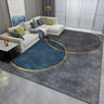 Simple Geometric Pattern Polyester Gray Area Rug Image - 1