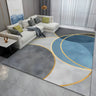 Simple Geometric Pattern Polyester Gray Area Rug Image - 4