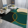 Simple Geometric Pattern Polyester Gray Area Rug Image - 5