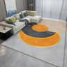 Simple Geometric Pattern Polyester Gray Area Rug Image - 6