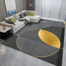 Simple Geometric Pattern Polyester Gray Area Rug Image - 8