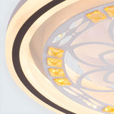Simple Geometric Square Bladeless Ceiling Fan Light Image - 17