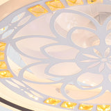 Simple Geometric Square Bladeless Ceiling Fan Light Image - 18