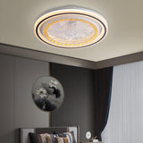 Simple Geometric Square Bladeless Ceiling Fan Light Image - 20