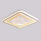 Simple Geometric Square Bladeless Ceiling Fan Light Image - 7