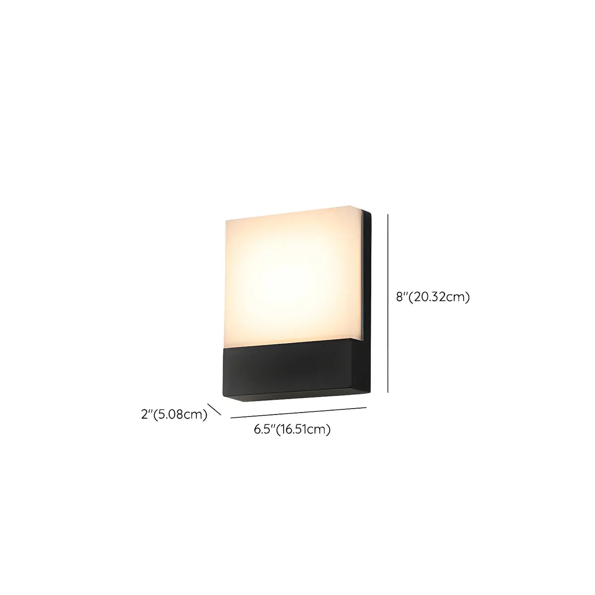 Simple Geometric Square Metal Outdoor LED Wall Light 