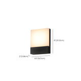 Simple Geometric Square Metal Outdoor LED Wall Light #size