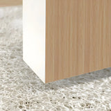 Simple Geometric Vinyl Beige Medium Non-Slip Area Rug Image - 7