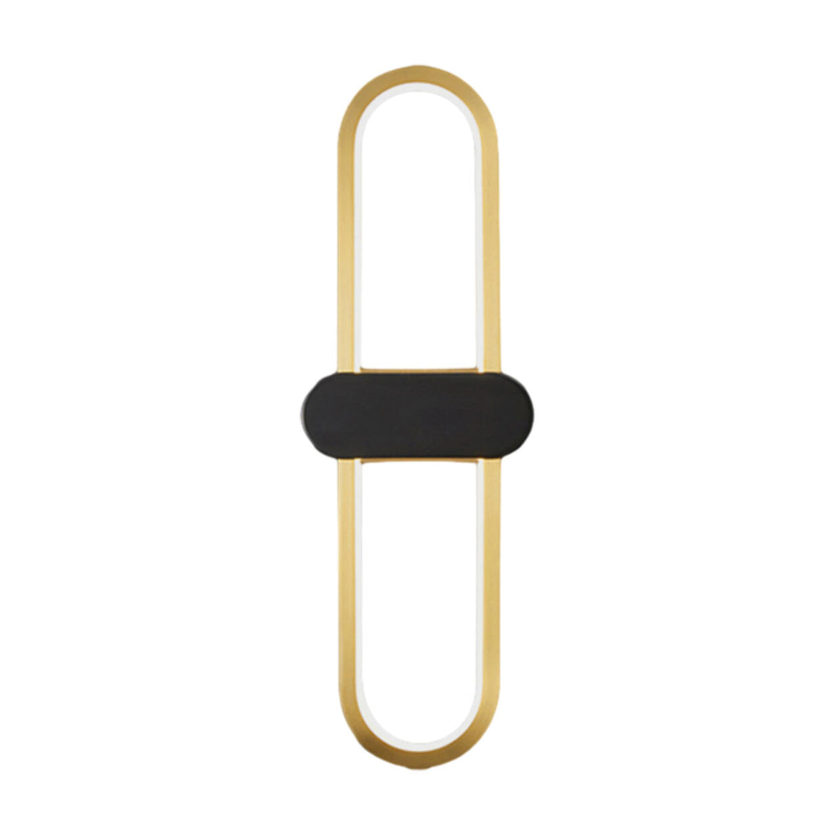 Simple Gold Oval LED Vanity Wall Light Fixtures Image - 5