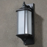 Simple Hexagon Metal Frosted Glass Wall Lamp Black Image - 9