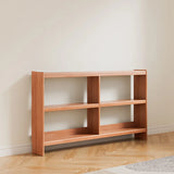 Simple Horizontal Rectangle Wood Frame Open Bookshelf Image - 22