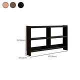 Simple Horizontal Rectangle Wood Frame Open Bookshelf Image - 29