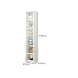 Simple Ivory Rectangular Wood Vertical Storage Bookcase #size