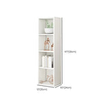 Simple Ivory Rectangular Wood Vertical Storage Bookcase Image - 11