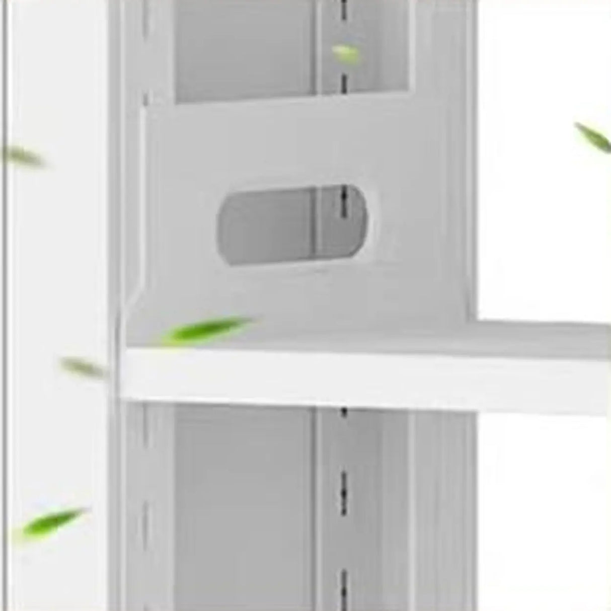 Simple Kids Room Chalk White Vertical Metal Bookcase Image - 10