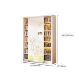 Simple Kids Room Chalk White Vertical Metal Bookcase Image - 33
