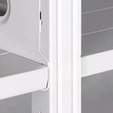 Simple Kids Room Chalk White Vertical Metal Bookcase Image - 13