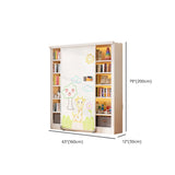 Simple Kids Room Chalk White Vertical Metal Bookcase Image - 16