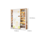 Simple Kids Room Chalk White Vertical Metal Bookcase Image - 41