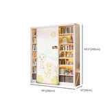 Simple Kids Room Chalk White Vertical Metal Bookcase Image - 42