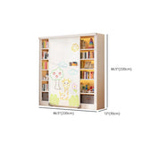 Simple Kids Room Chalk White Vertical Metal Bookcase Image - 25