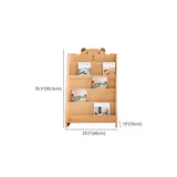 Simple Kids Wood Bear Natural Finish Ladder Bookcase #size