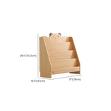 Simple Kids Wood Bear Natural Finish Ladder Bookcase Image - 17