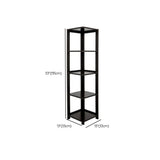 Simple Ladder Corner Open Tiered Small Wood Bookcase #size