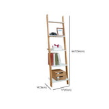 Simple Ladder Corner Open Tiered Small Wood Bookcase Image - 17