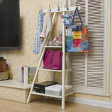 Simple Ladder Corner Open Tiered Small Wood Bookcase Image - 5