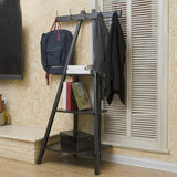 Simple Ladder Corner Open Tiered Small Wood Bookcase Image - 7