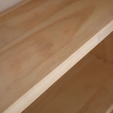 Simple Ladder Natural Wood Open Back Storage Bookshelf Image - 13