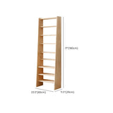 Simple Ladder Natural Wood Open Back Storage Bookshelf #size