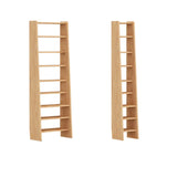 Simple Ladder-Style Adjustable Shelves Pine Bookcase Image - 10