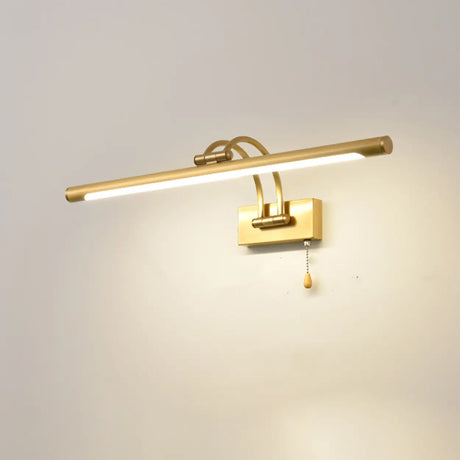 Simple Linear Vanity Light with Pull Chain Switch Image - 2