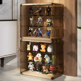 Simple Living Room Stackable Clear Display Cabinet Image - 26